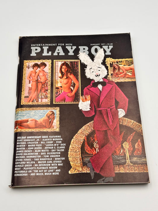 January 1971 Playboy Magazine - Very Good Condition