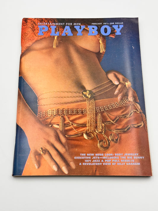 February 1971 Playboy Magazine - Very Good Condition