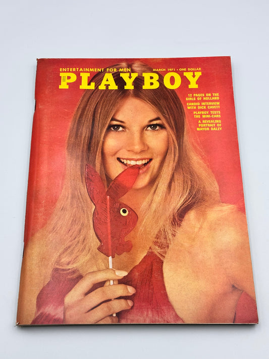 March 1971 Playboy Magazine - Very Good Condition